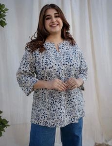 Designer Block Print Short Kurti