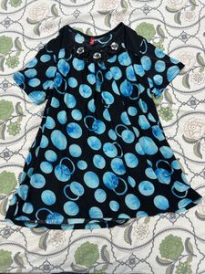 Stylish Blue Polka Dot Top