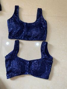 Sparkling Royal Blue Sequin Saree