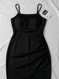 With Tag Elegant Black Mini Dress