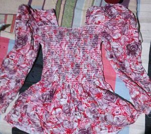 Chic Floral Smocked Blouse