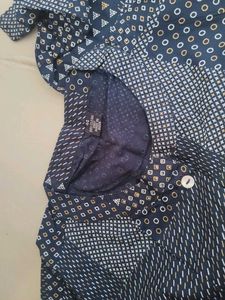 Blue Patchwork Kurta