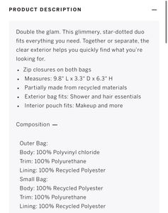 VS 2 Piece Make Up Kit