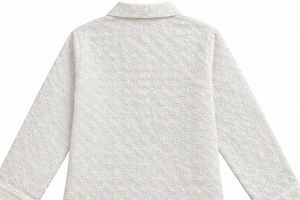White Textured Button-Down Shirt