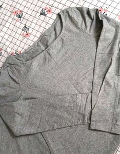 Grey Long Sleeve Bodycon Midi Dress
