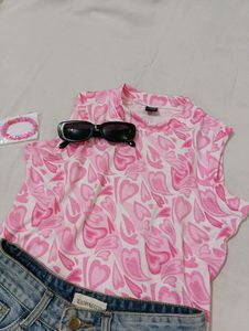 Pink Heart Top