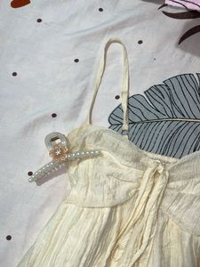 Cream Crinkle Cami Top