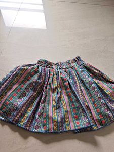 Bohemian Print Elastic Waist Skirt