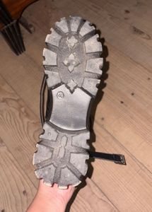 Black Chunky Sole Lace-Up Boots
