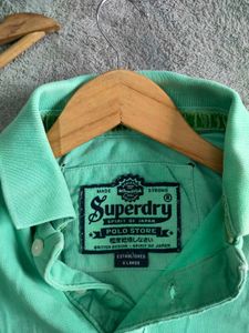 Superdry Men's Green Polo T-Shirt