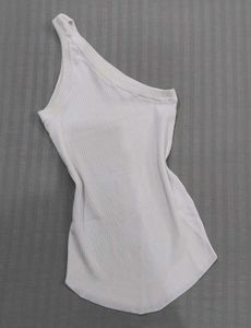 One-Shoulder Ribbed Tank Top