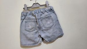 NEXT Blue Denim Torn Shorts For Girls