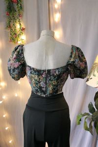 Floral Print Corset Top