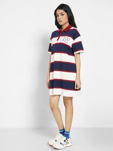 Striped Polo Dress with NY Logo