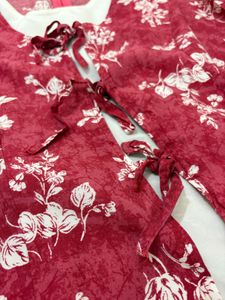 Charming Floral Print Dress Set