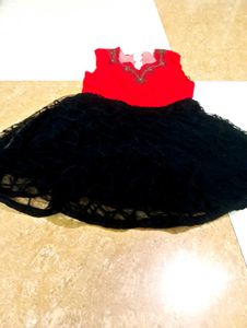 Red & Black Frock