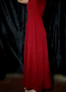 Elegant Red A-Line Dress