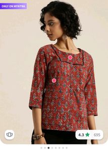 Taavi Red And Blue Kurti ❤️🩵 (S)