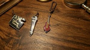 Retro Movie, Music & Guitar Keychains
