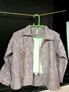shirt with white tang top