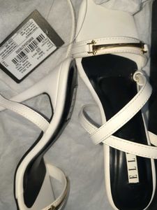 Chic White ELLE Heeled Sandals