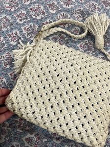 Boho Macrame Fringe Shoulder Bag