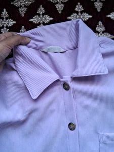 Lavender Button-Up Shirt