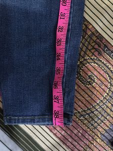 women denim skinny navy blue jeans
