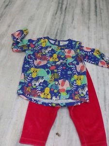 Cute Animal Print Kids' Pajama Set