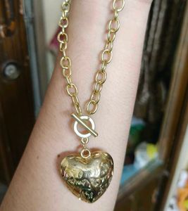 Gold Heart Pendant Necklace