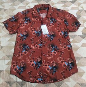 Moda Rapido Men Maroon Floral Resort Wear Shirt