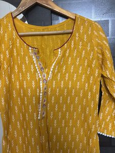 new yellow kurti