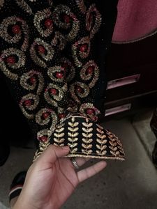 Embellished Black Kurta Set