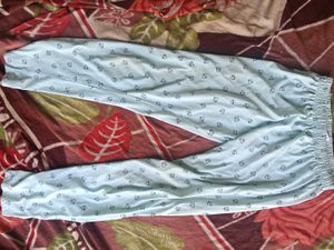 Light Blue Pyjama Bottoms with Geometric Print