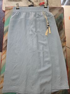 Light Blue Wrap Style Ethnic Skirt