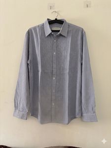 Classic Blue Striped Button-Up Shirt