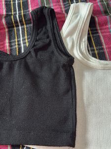 Ribbed Tank Tops (Black &amp; White)