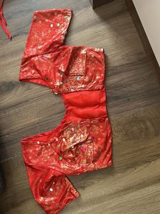 Stunning Red &amp; Gold Sequin Lehenga