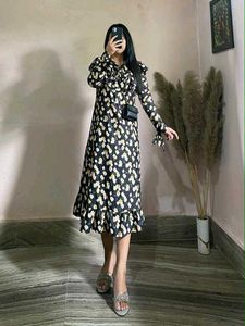 Chic Floral Print Midi Dress