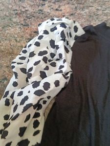 Stylish Dalmatian Print Top
