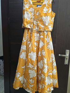 🌻Yellow Floral Print Lehenga Set🌻