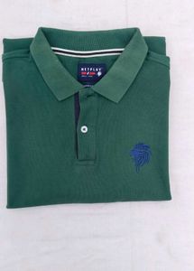 Netplay Olive Green Polo T-Shirt