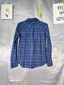 UNIQLO Blue Plaid Long Sleeve Shirt