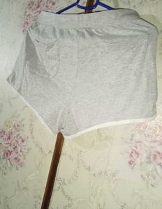 Grey Cherry Print Shorts
