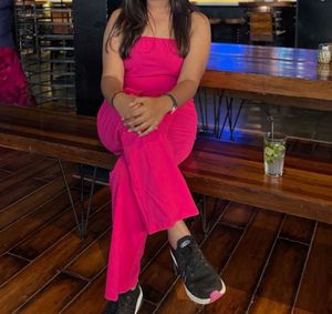 Stylish Pink Strapless Dress
