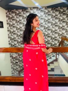 Vibrant Red Embellished Lehenga Set