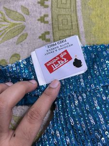 stylish Ready-to-Wear Designer Sequin Saree with T