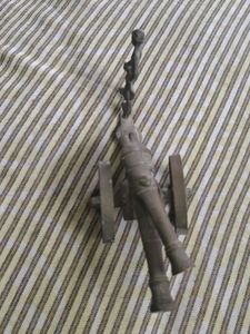 Vintage Brass Cannon Figurine