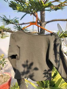 Olive Green Ruched Bodycon Dress