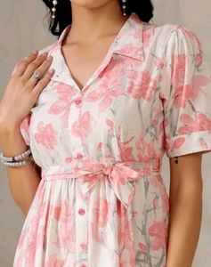 Floral Print Tiered Midi Dress